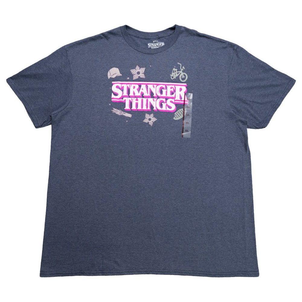 Netflix Stranger Things Short Sleeve Tshirt Mens Size 2XL Navy Blue Heathered